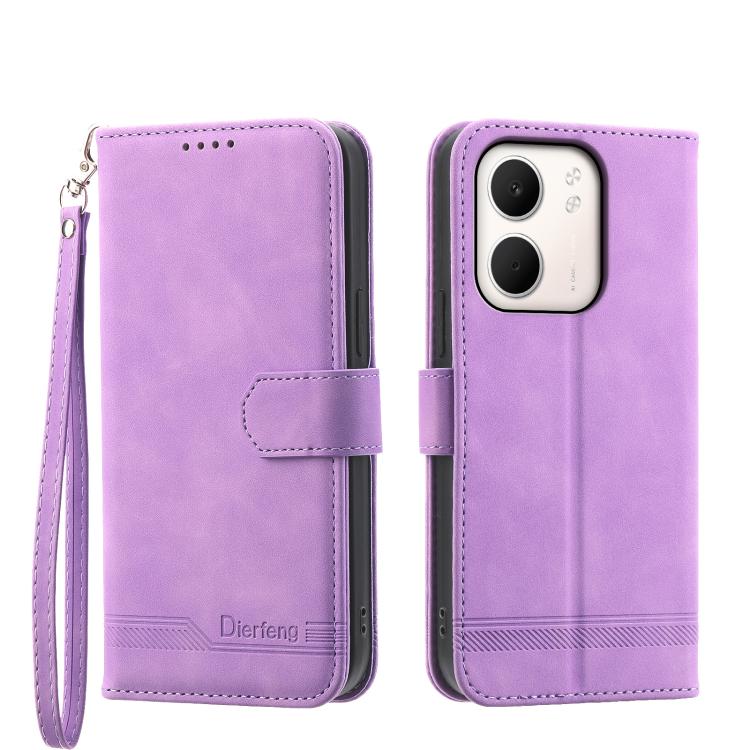 Dierfeng Dream Line TPU + Custodia per telefono in pelle PU, For OPPO Reno14 Global / Reno14 F 5G, For OPPO A5x 5G / A3 4G / 5G / A3x 4G / 5G, For OPPO A5 5G Global / A3 Pro 5G, For OPPO A5 PRO 5G Global