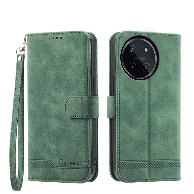 Dierfeng Dream Line TPU + Custodia per telefono in pelle PU, For Realme 12 5G, For Realme 12+, For Realme 12 Pro+, For Realme 11 4G