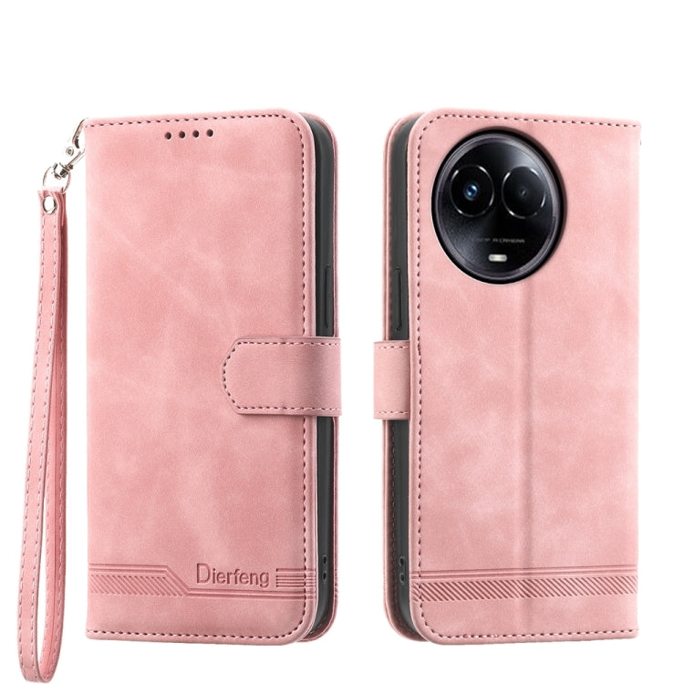 Dierfeng Dream Line TPU + Custodia per telefono in pelle PU, For Realme 11 5G, For Realme 11 Pro 5G / 11 Pro+ 5G