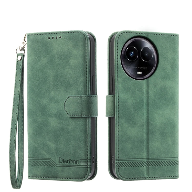 Dierfeng Dream Line TPU + Custodia per telefono in pelle PU, For Realme 11 5G, For Realme 11 Pro 5G / 11 Pro+ 5G