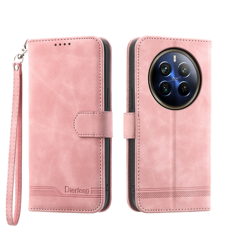 Dierfeng Dream Line TPU + Custodia per telefono in pelle PU, For Realme 12 5G, For Realme 12+, For Realme 12 Pro+, For Realme 11 4G