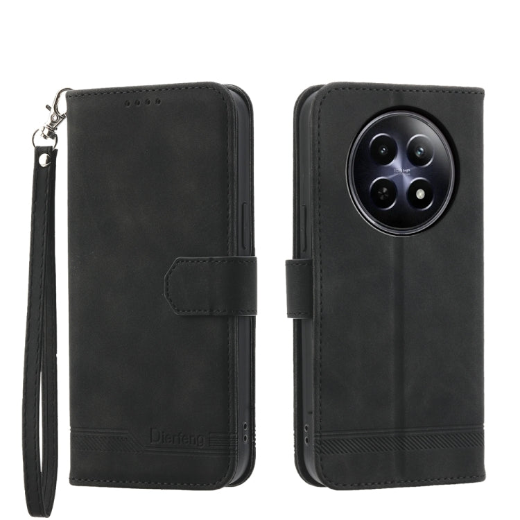 Dierfeng Dream Line TPU + Custodia per telefono in pelle PU, For Realme 12 5G, For Realme 12+, For Realme 12 Pro+, For Realme 11 4G