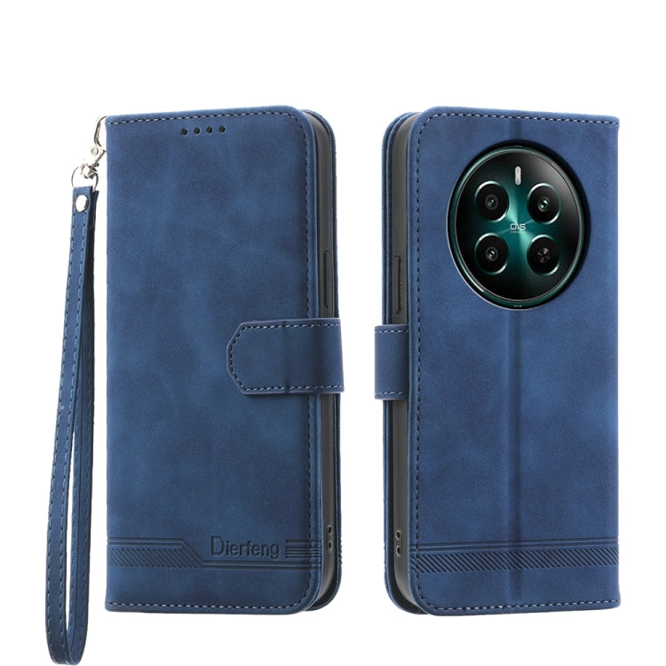 Dierfeng Dream Line TPU + Custodia per telefono in pelle PU, For Realme 12 5G, For Realme 12+, For Realme 12 Pro+, For Realme 11 4G