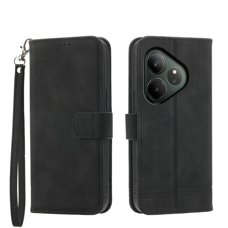 Dierfeng Dream Line TPU + Custodia per telefono in pelle PU, For Realme 14 Pro, For Realme C75 / Realme 14x, For Realme 13+, For Realme GT 6 Global