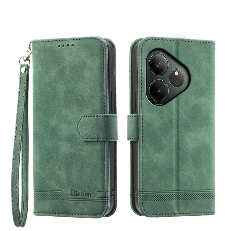 Dierfeng Dream Line TPU + Custodia per telefono in pelle PU, For Realme 14 Pro, For Realme C75 / Realme 14x, For Realme 13+, For Realme GT 6 Global
