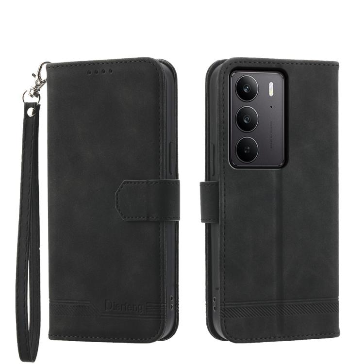 Dierfeng Dream Line TPU + Custodia per telefono in pelle PU, For Realme 14 Pro, For Realme C75 / Realme 14x, For Realme 13+, For Realme GT 6 Global