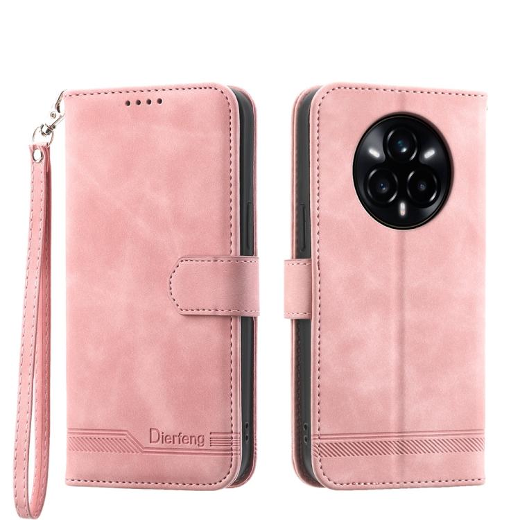 Dierfeng Dream Line TPU + Custodia per telefono in pelle PU, For Realme 15T 5G, For Realme 15 5G / Realme 15 Pro 5G, For Realme 14 / Realme P3 5G, For Realme 14 Pro+