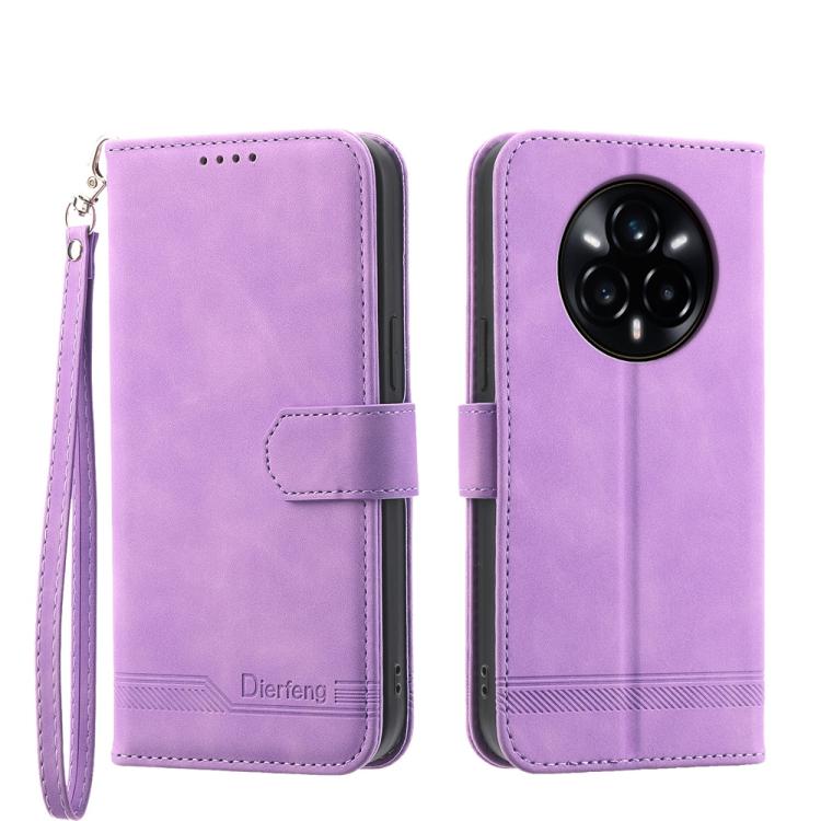 Dierfeng Dream Line TPU + Custodia per telefono in pelle PU, For Realme 15T 5G, For Realme 15 5G / Realme 15 Pro 5G, For Realme 14 / Realme P3 5G, For Realme 14 Pro+