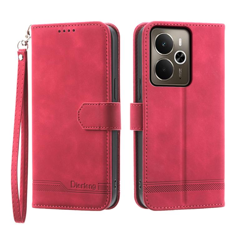 Dierfeng Dream Line TPU + Custodia per telefono in pelle PU, For Realme 15T 5G, For Realme 15 5G / Realme 15 Pro 5G, For Realme 14 / Realme P3 5G, For Realme 14 Pro+