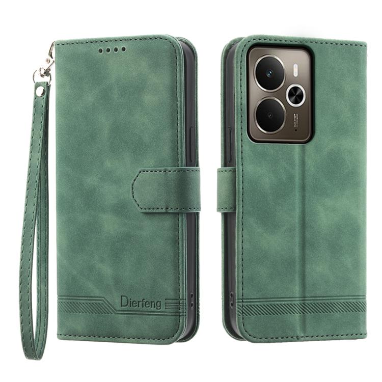 Dierfeng Dream Line TPU + Custodia per telefono in pelle PU, For Realme 15T 5G, For Realme 15 5G / Realme 15 Pro 5G, For Realme 14 / Realme P3 5G, For Realme 14 Pro+