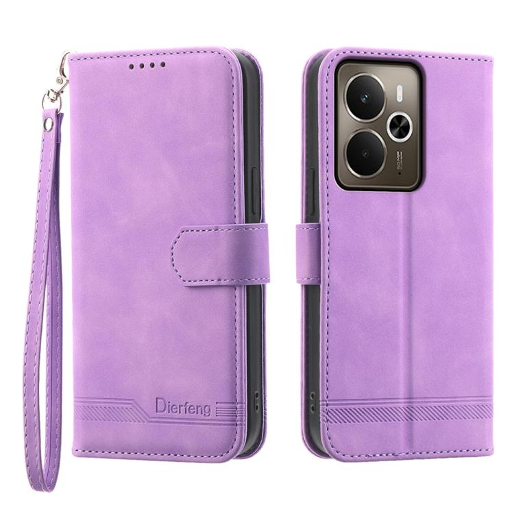 Dierfeng Dream Line TPU + Custodia per telefono in pelle PU, For Realme 15T 5G, For Realme 15 5G / Realme 15 Pro 5G, For Realme 14 / Realme P3 5G, For Realme 14 Pro+