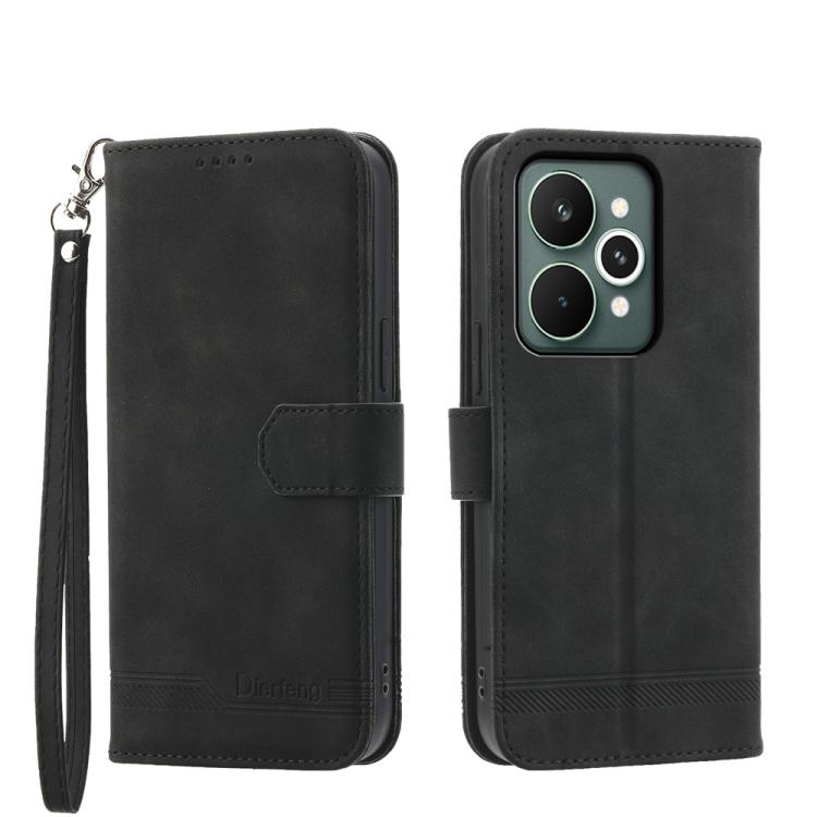 Dierfeng Dream Line TPU + Custodia per telefono in pelle PU, For Realme 15T 5G, For Realme 15 5G / Realme 15 Pro 5G, For Realme 14 / Realme P3 5G, For Realme 14 Pro+