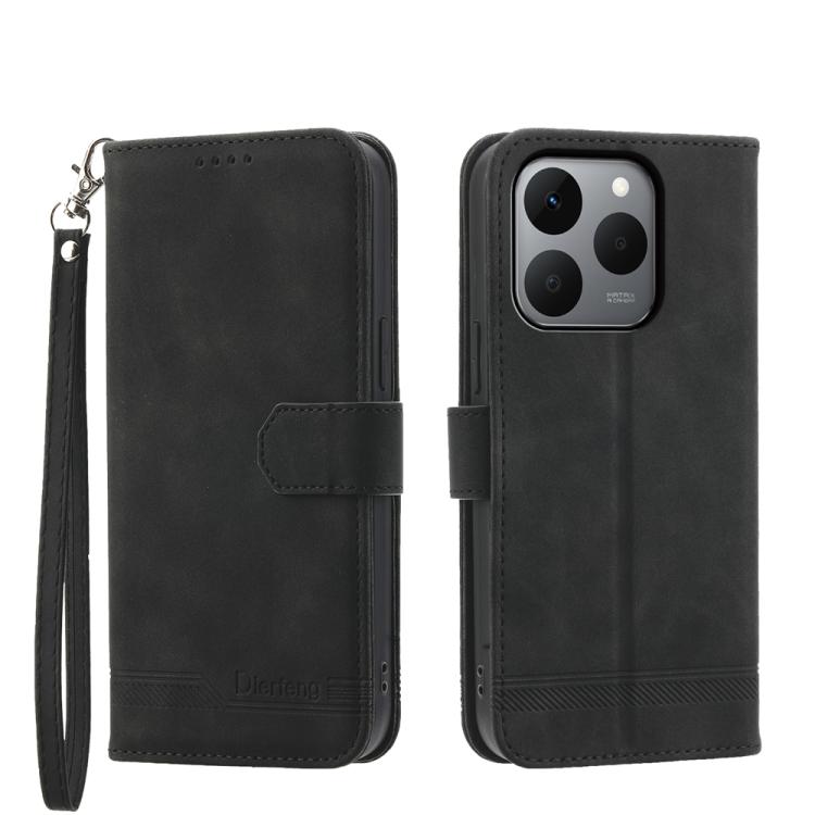 Dierfeng Dream Line TPU + Custodia per telefono in pelle PU, For Realme 15T 5G, For Realme 15 5G / Realme 15 Pro 5G, For Realme 14 / Realme P3 5G, For Realme 14 Pro+
