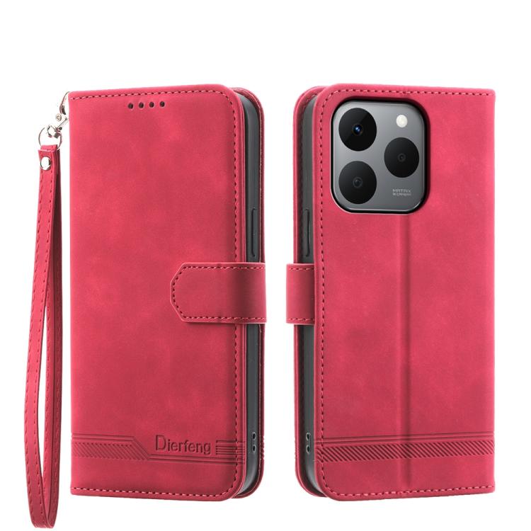 Dierfeng Dream Line TPU + Custodia per telefono in pelle PU, For Realme 15T 5G, For Realme 15 5G / Realme 15 Pro 5G, For Realme 14 / Realme P3 5G, For Realme 14 Pro+