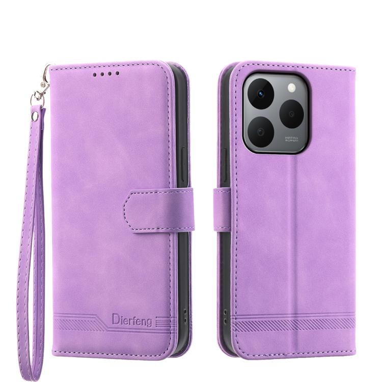 Dierfeng Dream Line TPU + Custodia per telefono in pelle PU, For Realme 15T 5G, For Realme 15 5G / Realme 15 Pro 5G, For Realme 14 / Realme P3 5G, For Realme 14 Pro+