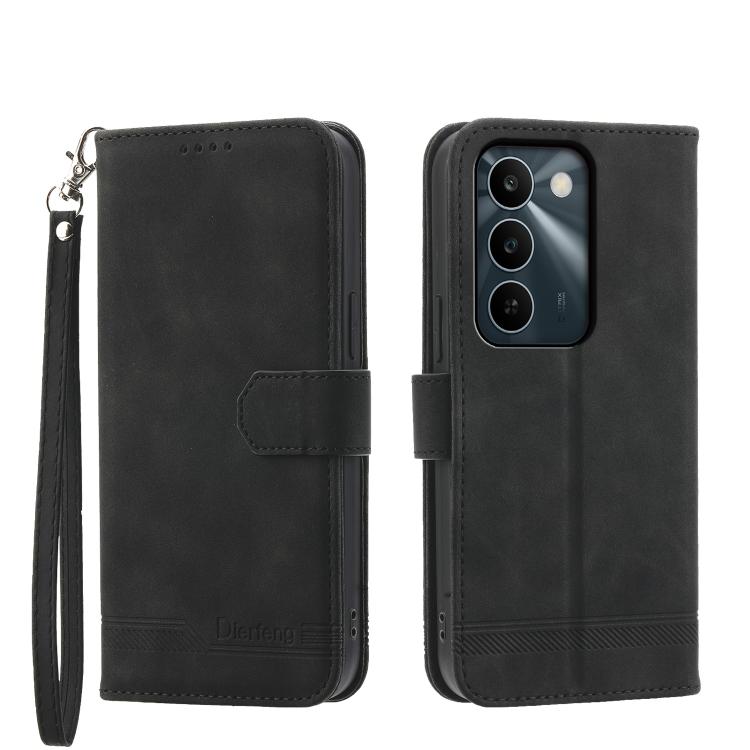 Dierfeng Dream Line TPU + Custodia per telefono in pelle PU, For Realme C100 4G, For Realme 16 5G, For Realme C85 5G / Realme 15x 5G, For Realme C85 Pro 4G