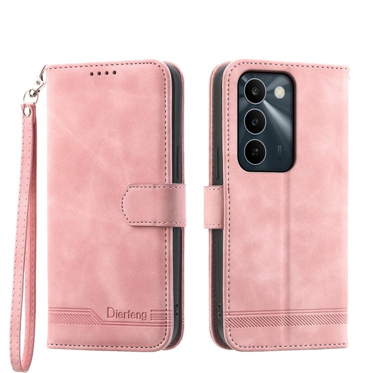 Dierfeng Dream Line TPU + Custodia per telefono in pelle PU, For Realme C100 4G, For Realme 16 5G, For Realme C85 5G / Realme 15x 5G, For Realme C85 Pro 4G