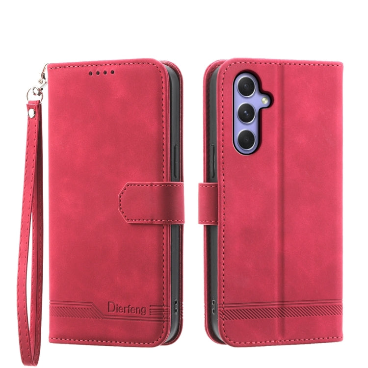 Custodia portafoglio TPU e pelle PU per Samsung Galaxy M55