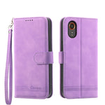 Custodia portafoglio TPU e pelle PU per Samsung Galaxy M55