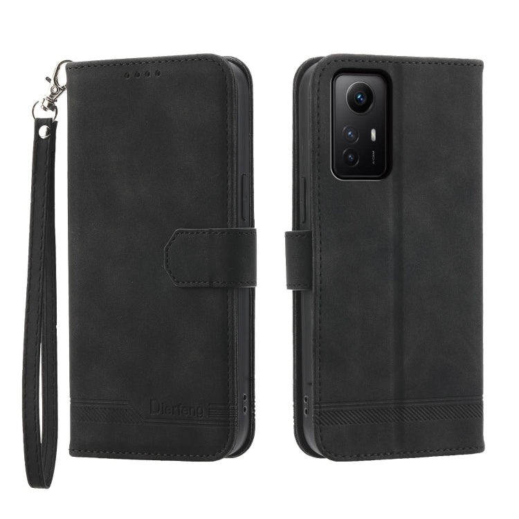 Dierfeng Dream Line TPU + Custodia per telefono in pelle PU, For Xiaomi Redmi Note 12S 4G Global, For Xiaomi Poco X6 Pro 5G