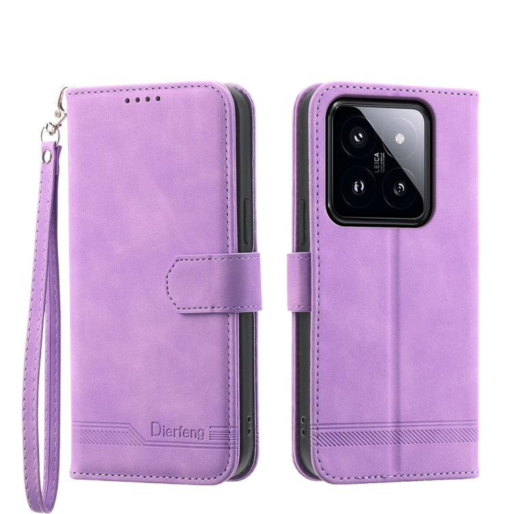 Custodia portafoglio TPU e pelle PU per Xiaomi 14 Pro