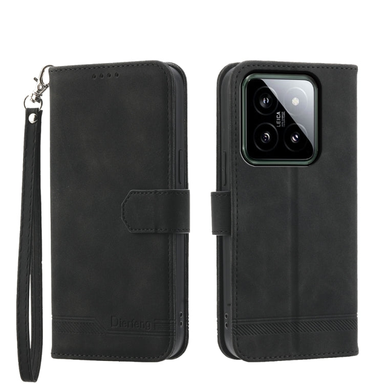 Custodia portafoglio TPU e pelle PU per Xiaomi 14 Pro