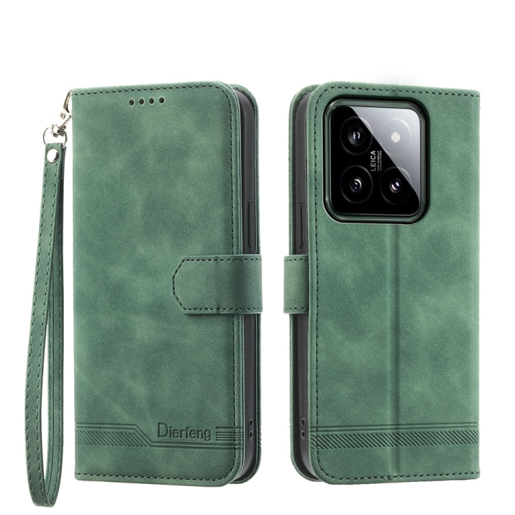 Custodia portafoglio TPU e pelle PU per Xiaomi 14 Pro