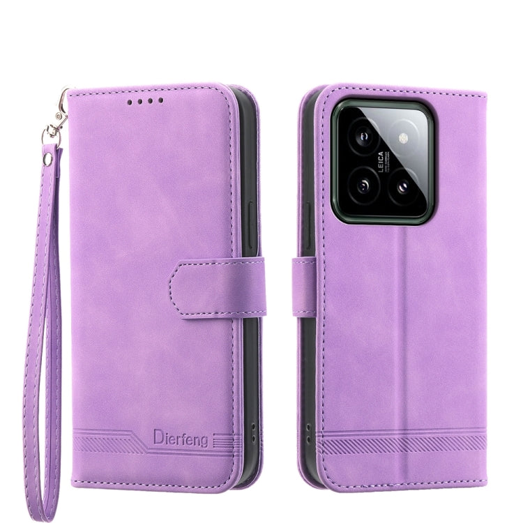 Custodia portafoglio TPU e pelle PU per Xiaomi 14 Pro