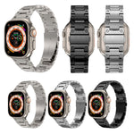 Cinturino in metallo a doppia fila, For Apple Watch Series 10 46mm, For Apple Watch Series 10 42mm, For Apple Watch SE 2023 44mm, For Apple Watch SE 2023 40mm, For Apple Watch Ultra 2 49mm, For Apple Watch 9 45mm, For Apple Watch 9 41mm                ...