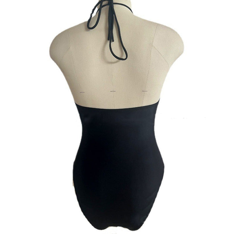 La cinghia vuota lega il costume da bagno intero stretto sexy del bikini, S, M, L