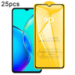 Pellicola in vetro temperato con schermo a colla intera da 25 pezzi 9D, For vivo Y35+ / Y36 India / Y35m+, For vivo iQOO 11S, For vivo Y35 (25 PCS)