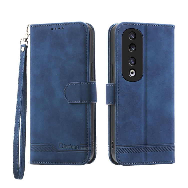 Dierfeng Dream Line TPU + Custodia per telefono in pelle PU, For Honor 200 Lite Global, For Honor 100 Pro, For Honor 100, For Honor 90 Pro 5G