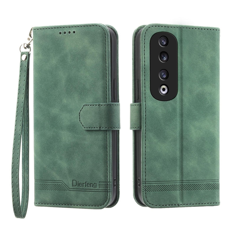 Dierfeng Dream Line TPU + Custodia per telefono in pelle PU, For Honor 200 Lite Global, For Honor 100 Pro, For Honor 100, For Honor 90 Pro 5G
