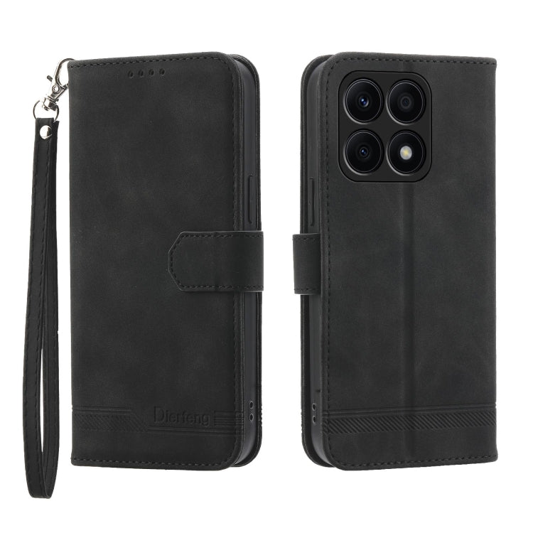 Dierfeng Dream Line TPU + Custodia per telefono in pelle PU, For Honor Magic5, For Honor X8a 4G