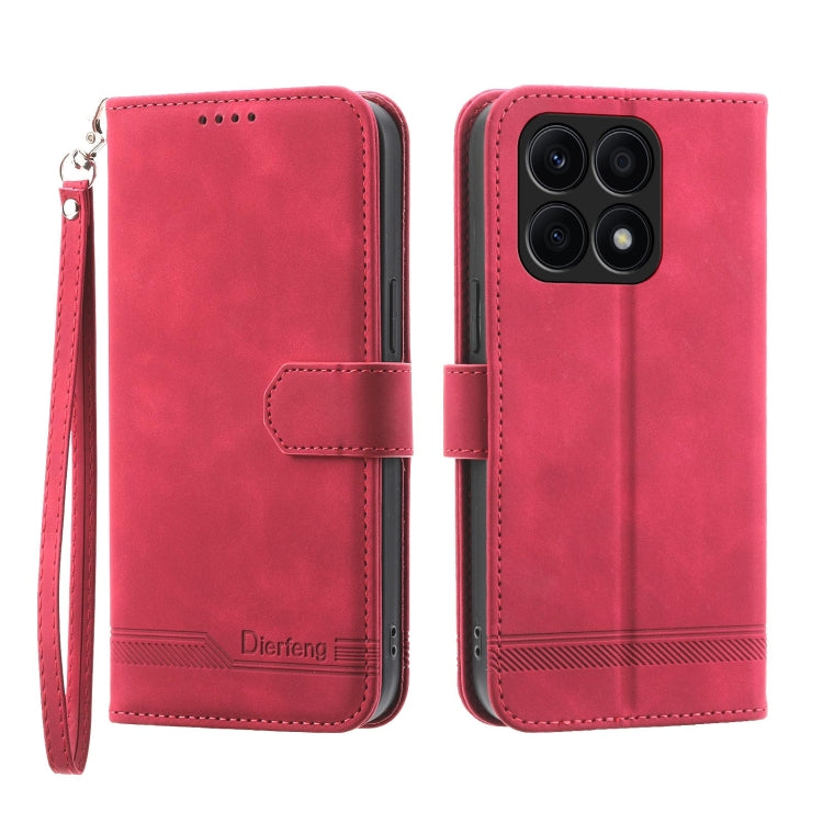 Dierfeng Dream Line TPU + Custodia per telefono in pelle PU, For Honor Magic5, For Honor X8a 4G