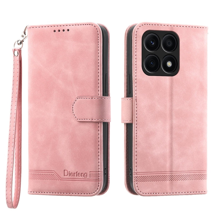 Dierfeng Dream Line TPU + Custodia per telefono in pelle PU, For Honor Magic5, For Honor X8a 4G