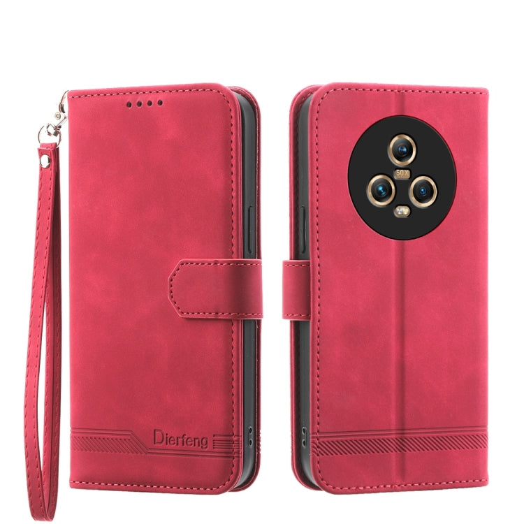 Dierfeng Dream Line TPU + Custodia per telefono in pelle PU, For Honor Magic5, For Honor X8a 4G