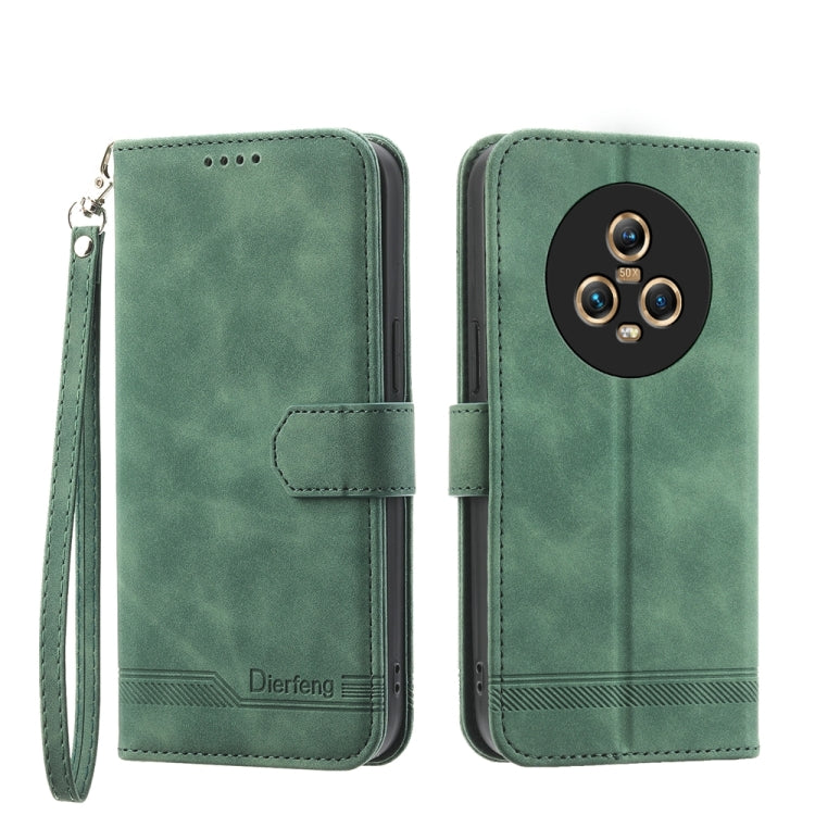 Dierfeng Dream Line TPU + Custodia per telefono in pelle PU, For Honor Magic5, For Honor X8a 4G