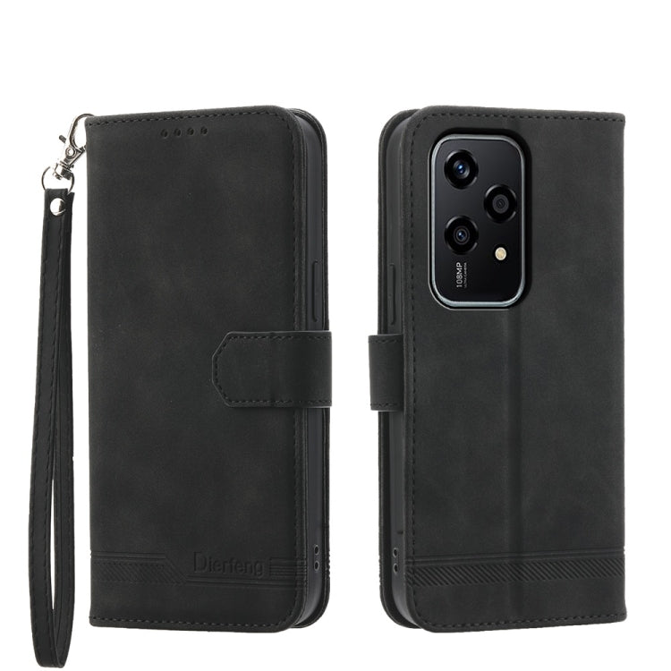 Dierfeng Dream Line TPU + Custodia per telefono in pelle PU, For Honor 200 Lite Global, For Honor 100 Pro, For Honor 100, For Honor 90 Pro 5G