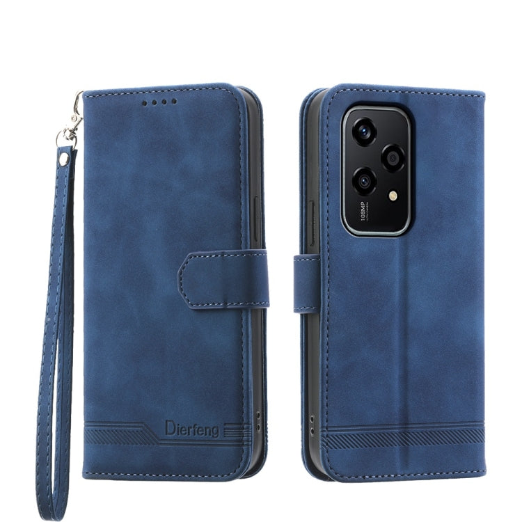 Dierfeng Dream Line TPU + Custodia per telefono in pelle PU, For Honor 200 Lite Global, For Honor 100 Pro, For Honor 100, For Honor 90 Pro 5G