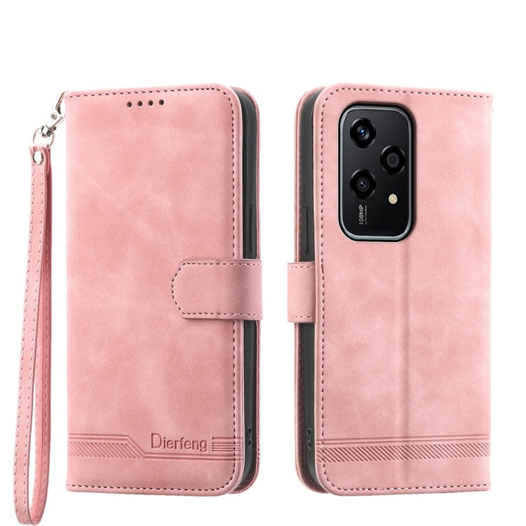 Dierfeng Dream Line TPU + Custodia per telefono in pelle PU, For Honor 200 Lite Global, For Honor 100 Pro, For Honor 100, For Honor 90 Pro 5G
