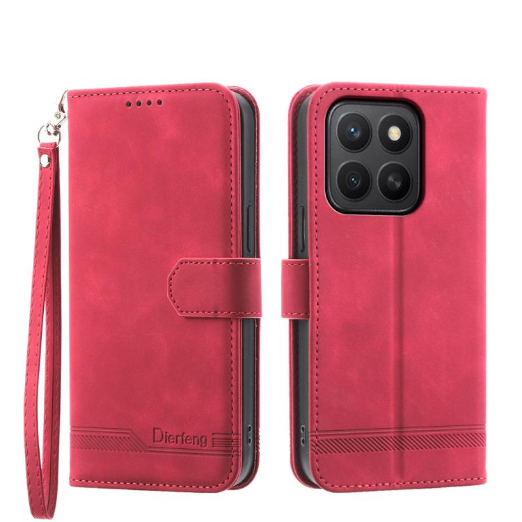 Dierfeng Dream Line TPU + Custodia per telefono in pelle PU, For Honor 400 Pro Global 160.8mm, For Honor 400 Lite Global, For Honor 400 Global 156.5mm, For Honor X8c 4G