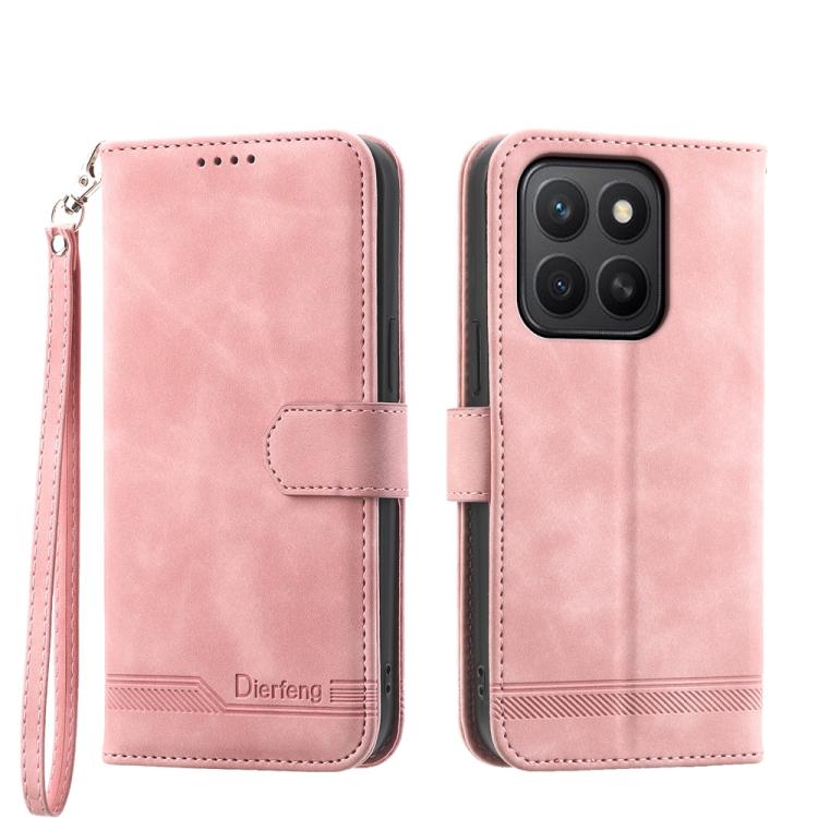 Dierfeng Dream Line TPU + Custodia per telefono in pelle PU, For Honor 400 Pro Global 160.8mm, For Honor 400 Lite Global, For Honor 400 Global 156.5mm, For Honor X8c 4G