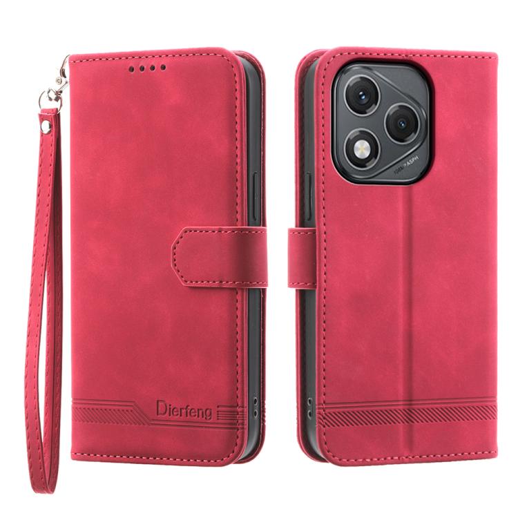 Dierfeng Dream Line TPU + Custodia per telefono in pelle PU, For Honor 400 Pro Global 160.8mm, For Honor 400 Lite Global, For Honor 400 Global 156.5mm, For Honor X8c 4G