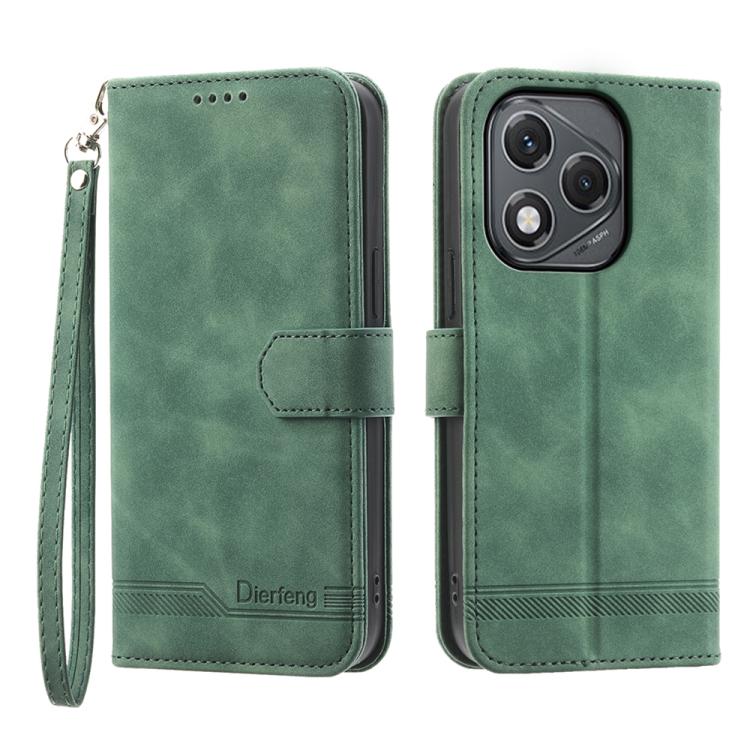 Dierfeng Dream Line TPU + Custodia per telefono in pelle PU, For Honor 400 Pro Global 160.8mm, For Honor 400 Lite Global, For Honor 400 Global 156.5mm, For Honor X8c 4G
