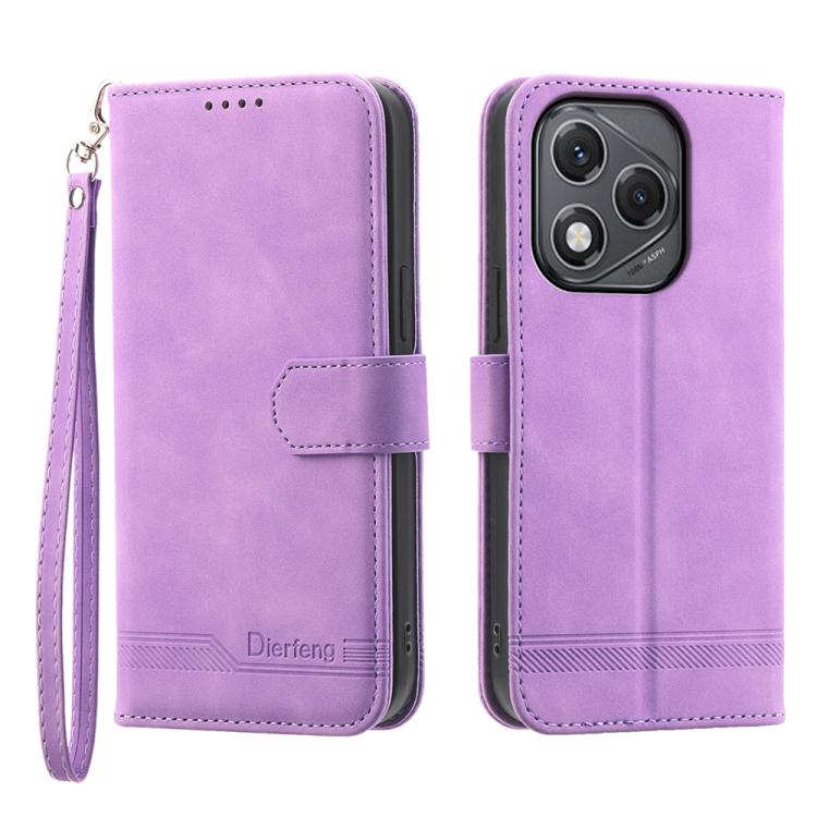 Dierfeng Dream Line TPU + Custodia per telefono in pelle PU, For Honor 400 Pro Global 160.8mm, For Honor 400 Lite Global, For Honor 400 Global 156.5mm, For Honor X8c 4G