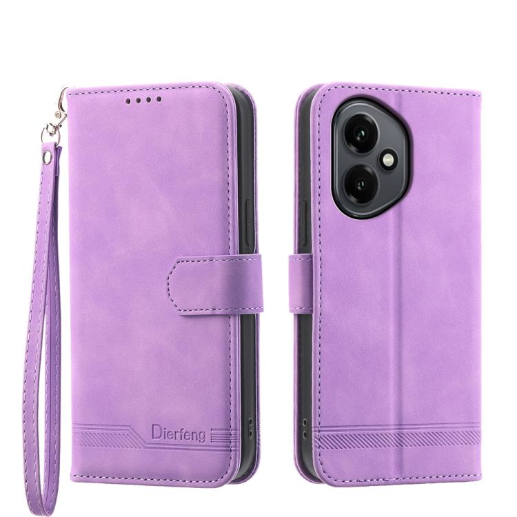 Dierfeng Dream Line TPU + Custodia per telefono in pelle PU, For Honor 400 Pro Global 160.8mm, For Honor 400 Lite Global, For Honor 400 Global 156.5mm, For Honor X8c 4G