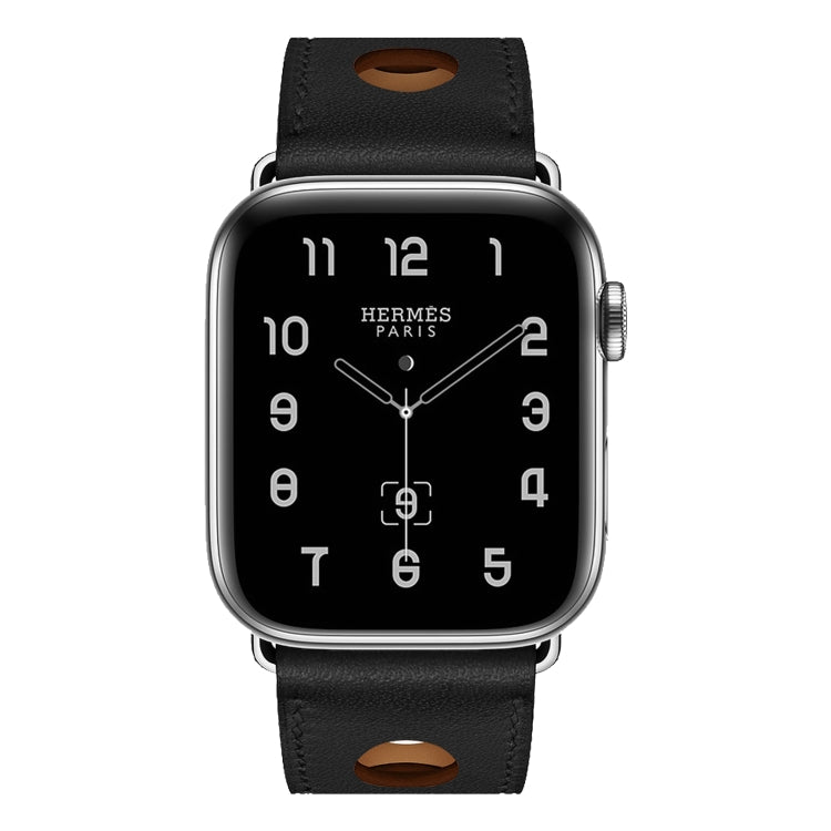Cinturino di ricambio per cinturino in pelle a tre fori, For Apple Watch Series 8&7 41mm / SE 2&6&SE&5&4 40mm / 3&2&1 38mm, For Apple Watch Series 7 45mm / 6 & SE & 5 & 4 44mm / 3 & 2 & 1 42mm                                                            ...