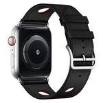 Cinturino di ricambio per cinturino in pelle a tre fori, For Apple Watch Series 8&7 41mm / SE 2&6&SE&5&4 40mm / 3&2&1 38mm, For Apple Watch Series 7 45mm / 6 & SE & 5 & 4 44mm / 3 & 2 & 1 42mm                                                            ...