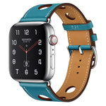 Cinturino di ricambio per cinturino in pelle a tre fori, For Apple Watch Series 8&7 41mm / SE 2&6&SE&5&4 40mm / 3&2&1 38mm, For Apple Watch Series 7 45mm / 6 & SE & 5 & 4 44mm / 3 & 2 & 1 42mm                                                            ...